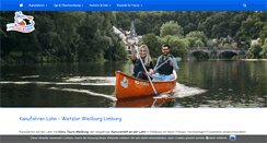 Desktop Screenshot of kanu-tours-weilburg.de