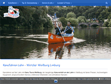 Tablet Screenshot of kanu-tours-weilburg.de
